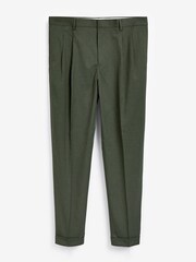 Khakigrün - Hose mit doppelter Bundfalte - Bild 6 von 6