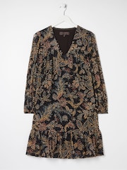 FatFace Black Poplar Floral Devore Swing Dress - Image 7 of 7
