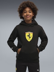 Puma Black Scuderia Ferrari Coloured Shield Fleece Hoodie - Image 1 of 5