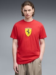 Puma Red Scuderia Ferrari Coloured Shield T-Shirt - Image 1 of 5