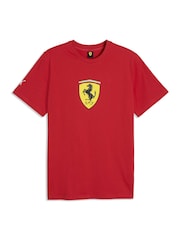Puma Red Scuderia Ferrari Coloured Shield T-Shirt - Image 4 of 5