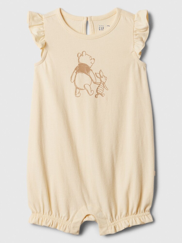 Gap Yellow Disney Winnie the Pooh Graphic Baby Rompersuit (Newborn-24mths) - Image 1 of 1 Gap Yellow Disney Winnie the Pooh Graphic Baby Rompersuit (Newborn-24mths) - Image 1 of 1