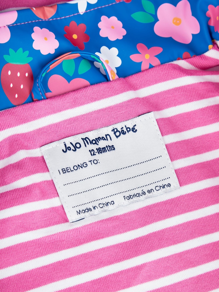 JoJo Maman Bébé Purple 3-In-1 Waterproof Jacket - Image 6 of 9