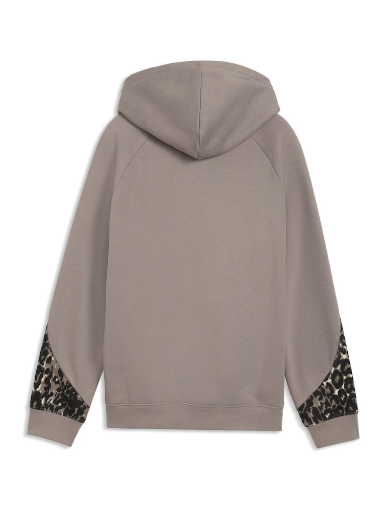 Puma Brown Sport Animal Fleece Hoodie - Image 5 of 5 Puma Brown Sport Animal Fleece Hoodie - Image 5 of 5