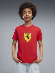 Puma Red Scuderia Ferrari Coloured Shield T-Shirt - Image 1 of 5