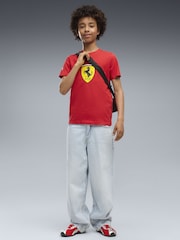 Puma Red Scuderia Ferrari Coloured Shield T-Shirt - Image 3 of 5