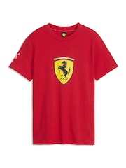 Puma Red Scuderia Ferrari Coloured Shield T-Shirt - Image 4 of 5