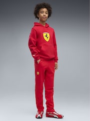 Puma Red Scuderia Ferrari Coloured Shield Fleece Hoodie - Image 2 of 5