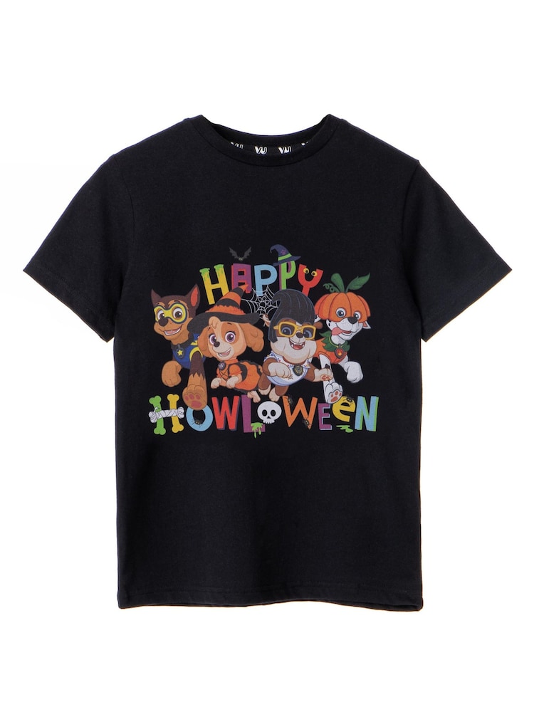 Vanilla Underground Little Kids Paw Patrol Happy Howloween Short Sleeved 100% Cotton Halloween T-Shirt - Imagem 1 de 5