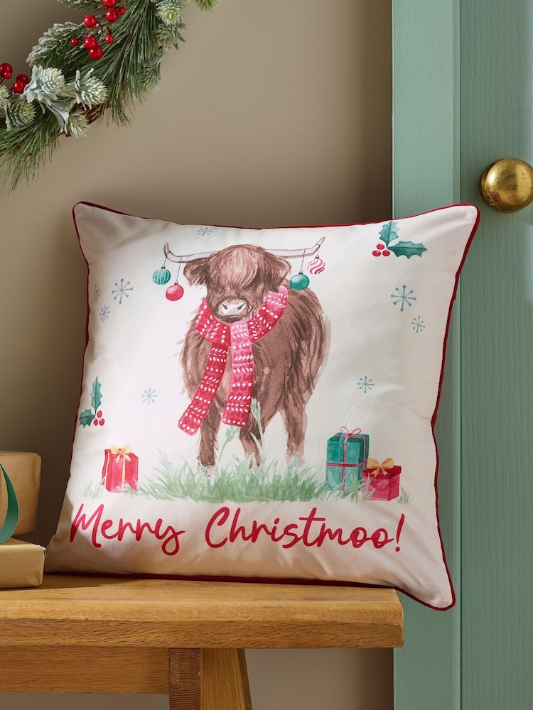 Cojín navideño Catherine Lansfield Merry Christmoo Soft Touch 45x45cm - Imagen 1 de 2 Cojín navideño Catherine Lansfield Merry Christmoo Soft Touch 45x45cm - Imagen 1 de 2