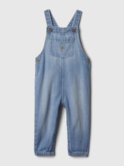 Gap Brannan Bear Organic Cotton Denim Dungarees (Newborn-24mths) - Изображение 1 из 3