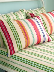 Sophie Robinson Green Sophie Stripe Cotton Standard Pillowcase - Image 2 of 5