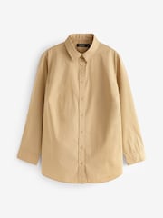 Lauren Ralph Lauren Curve Tan Brown Featherweight Cotton Shirt - Image 6 of 7