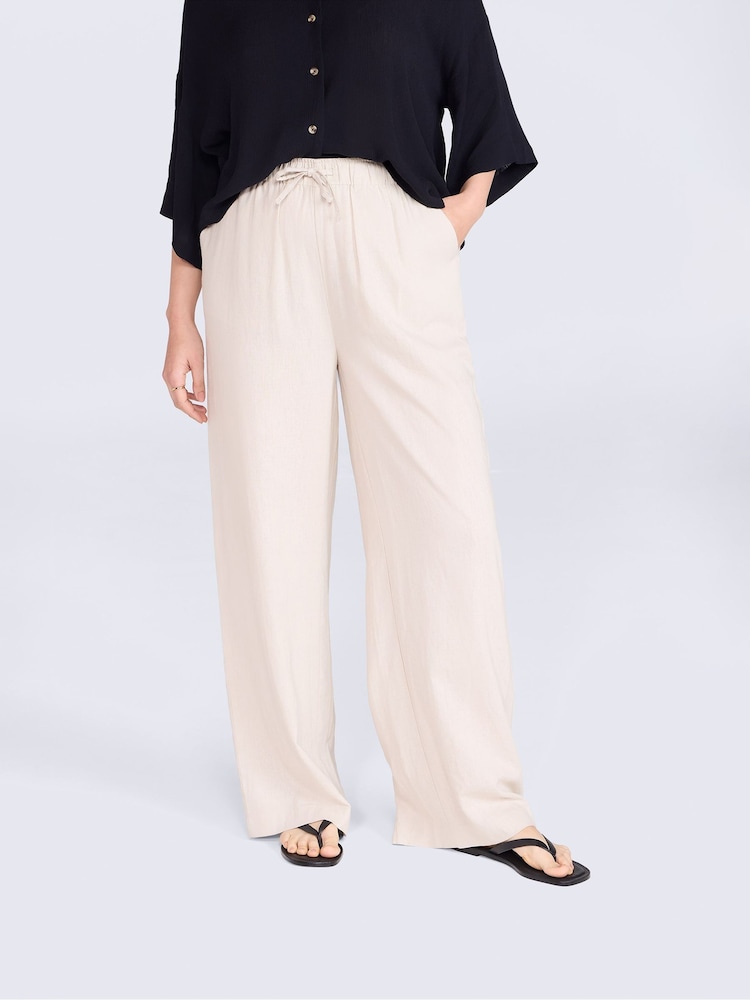 Animal Cream Linen Blend Trousers - Image 1 of 4