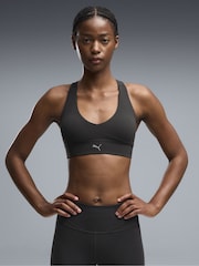 Puma Black Shapeluxe Mid Sports Bra - Image 1 of 5