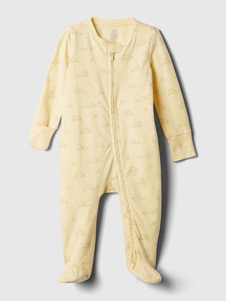 Gap Yellow Ducks First Favourites Graphic Sleepsuit (Newborn-9mths) - Image 1 of 1