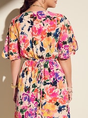 Myleene Klass Pink Floral Printed Tea Dress - Image 4 of 5
