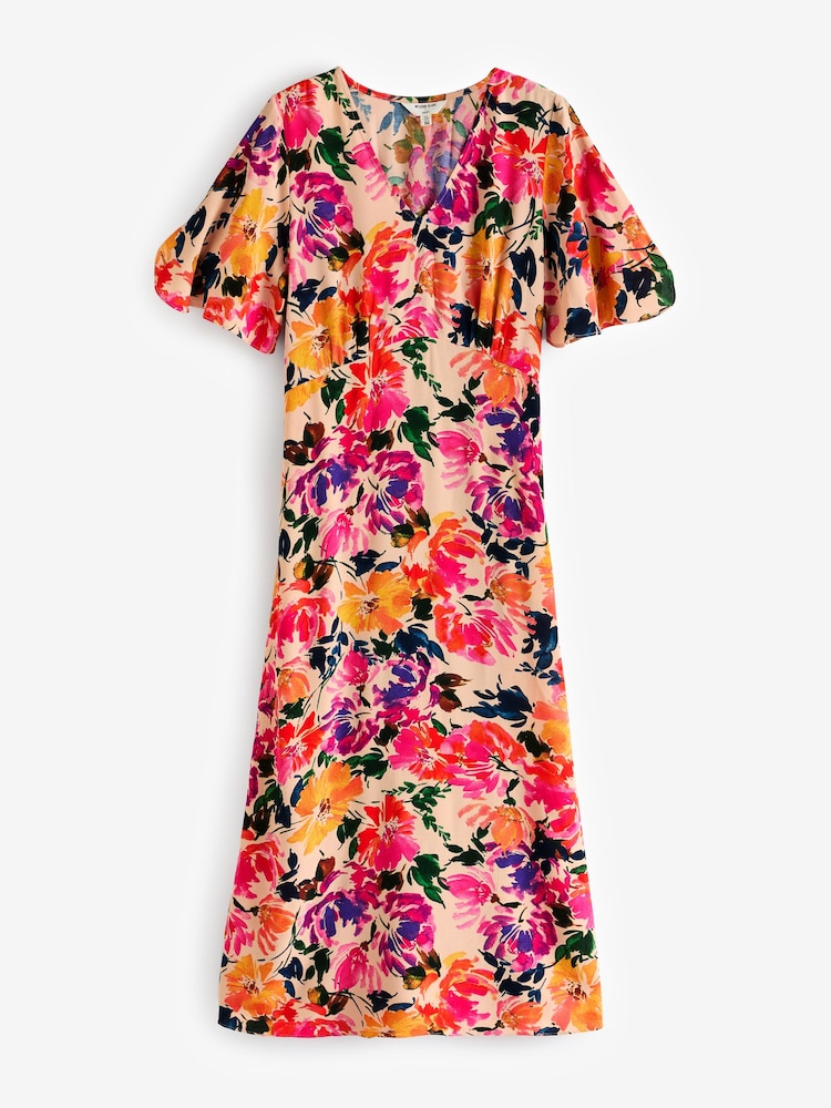 Myleene Klass Pink Floral Printed Tea Dress - Image 5 of 5