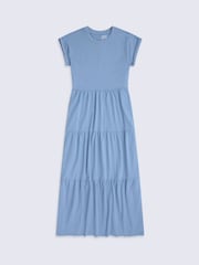Animal Blue Jersey Maxi Tiered Dress - Image 5 of 7