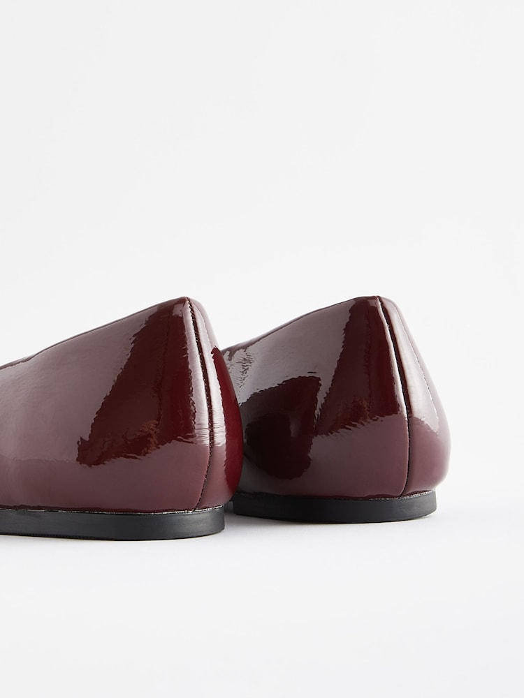 Berry Red Forever Comfort® Asymmetric Bow Point Toe Shoes - Image 3 of 5