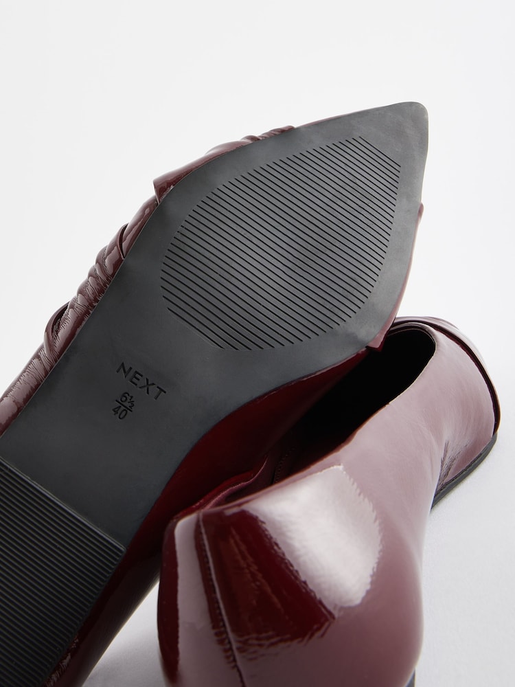 Berry Red Forever Comfort® Asymmetric Bow Point Toe Shoes - Image 5 of 5