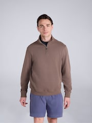 Animal Brown Sid Half-Zip Sweat Top - Image 1 of 9