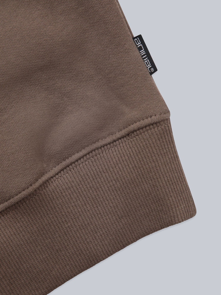 Animal Brown Sid Half-Zip Sweat Top - Image 9 of 9