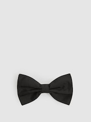 Reiss Black Boyle Grosgrain Silk Bow Tie - Image 1 of 4
