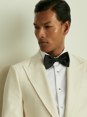 Reiss Black Boyle Grosgrain Silk Bow Tie - Image 2 of 4