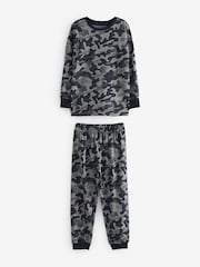 Grey/Blue/Green Camouflage 3 Pack Long Sleeve Pyjamas (3-16yrs) - Image 5 of 10