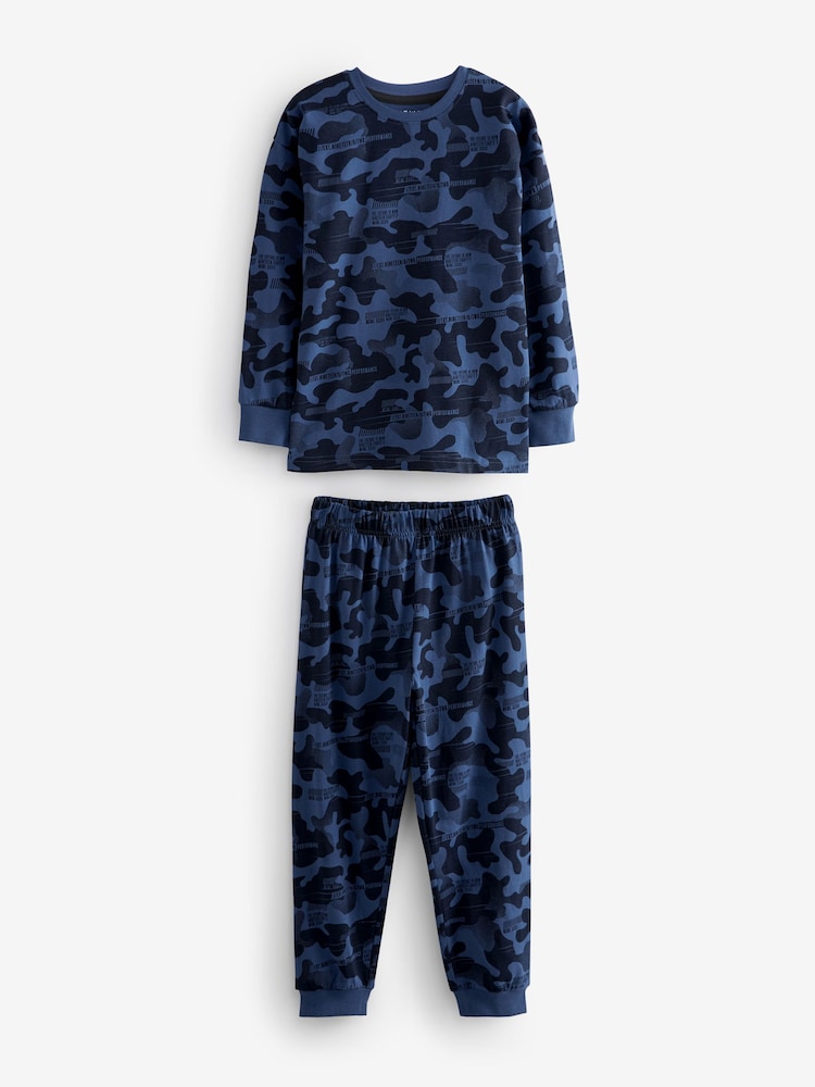 Grey/Blue/Green Camouflage Long Sleeve Pyjamas 3 Pack (3-16yrs) - Image 6 of 10