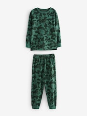 Grey/Blue/Green Camouflage 3 Pack Long Sleeve Pyjamas (3-16yrs) - Image 7 of 10
