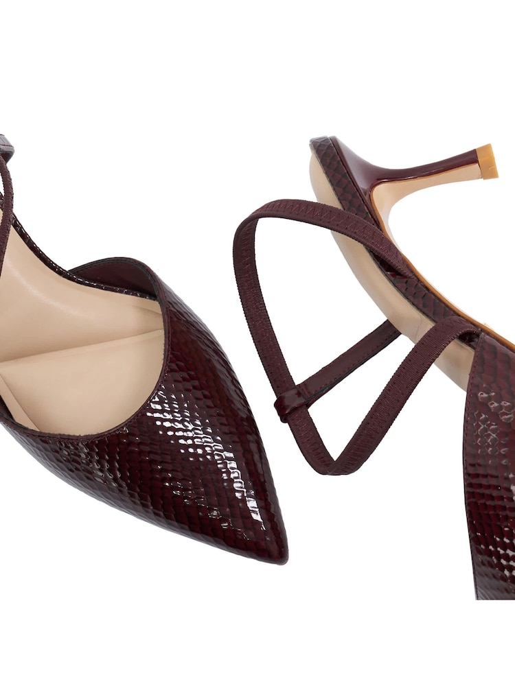 Dune London Red Standard Fit Leather Charming Court Shoes - Image 5 of 5 Dune London Red Standard Fit Leather Charming Court Shoes - Image 5 of 5