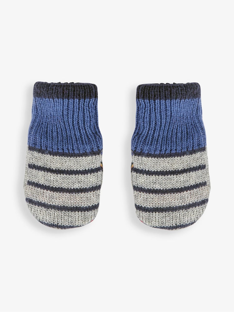 JoJo Maman Bébé Indigo Blue London Guard Fair Isle Pattern Mittens - Image 3 of 3