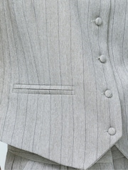 French Connection Black Enya Pinstripe Waistcoat - Image 2 of 6