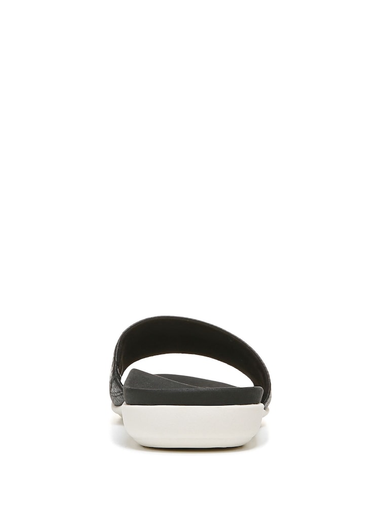 Vionic Val Tumbled Leather Slides - Image 2 of 6 Vionic Val Tumbled Leather Slides - Image 2 of 6