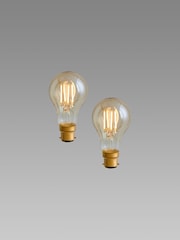 2 Pack 4W LED BC Retro GLS Light Bulbs - Image 1 of 4
