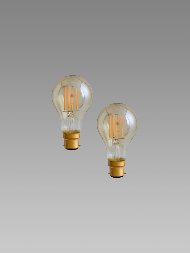 2 Pack 4W LED BC Retro GLS Light Bulbs - Image 2 of 4