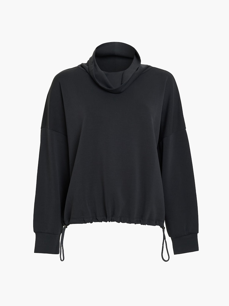 French Connection Wren Turtle Neck Toggle Waist Sweat Shirt - Larawan 5 ng 5