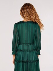 Apricot Green Ruffle Tiered Dress - Image 2 of 4