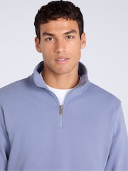 Blauw - Animal Sid Half-Zip Sweat Top - Afbeelding 5 van 5