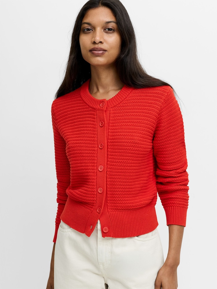 French Connection Red Lily Mozart Cardigan - Image 1 of 6 French Connection Red Lily Mozart Cardigan - Image 1 of 6