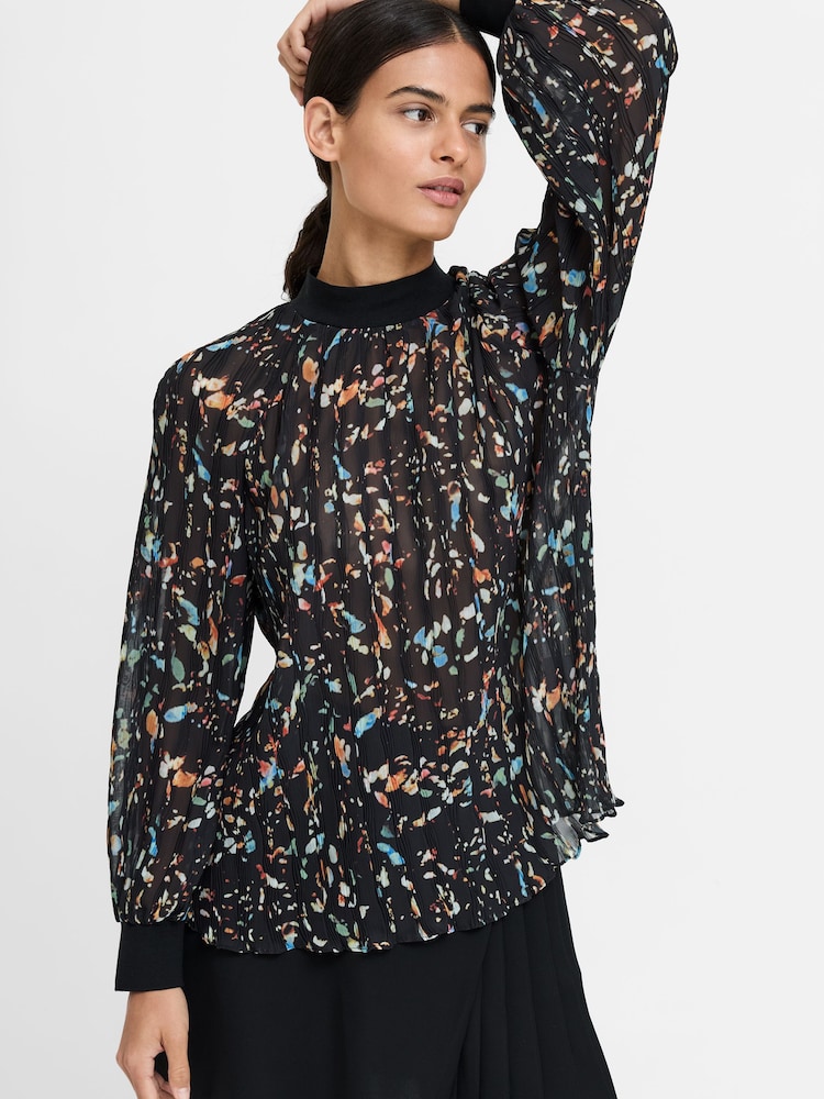 French Connection Black Kylie Claudette Top - Image 1 of 4 French Connection Black Kylie Claudette Top - Image 1 of 4