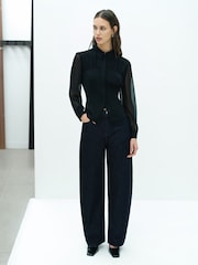 French Connection Black Arezzo Corset Shirt - Image 5 of 7