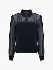 French Connection Black Arezzo Corset Shirt - Image 7 of 7