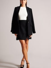 Ted Baker Katyyd Mini Mockable Black Dress - Image 2 of 6