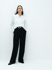 French Connection White Margot Textured Shirt - Image 3 of 6