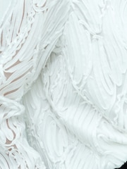 French Connection White Margot Textured Shirt - Image 5 of 6
