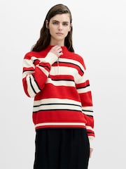 French Connection White Varli Stripe Jumper - Image 4 of 6