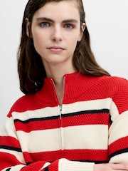 French Connection White Varli Stripe Jumper - Image 5 of 6